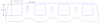 FOG-8360 Intake Gaskets, Chrysler Hemi 10-Bolt, Port: 2.14 in. x 2.22 in., Thickness: .060 in., Paper w/Silicone - image 1
