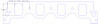 FOG-8397 Intake Gaskets, Ford Big Block C460ci, Port: 1.87 in. x 2.61 in., Thickness: .060 in., Paper w/Silicone - image 1