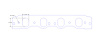 FOG-8440 Intake Gaskets, Ford Small Block TFS 351ci C&M, Port: 1.61 in. x 2.25 in., Thickness: .060 in., Paper w/Silicone - image 1