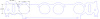 FOG-8456-2 Intake Gaskets, Ford Big Block FE 352-428ci Tunnelport, Port: 2.20 in., Thickness: .120 in., Paper w/Silicone - image 1