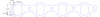 FOG-8460-2 Intake Gaskets, Ford SB Brodix 260-302W BD4510, Port: 1.60 in. x 2.30 in., Thickness: .120 in., Paper w/Silicone - image 1