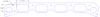 FOG-8500 Intake Gaskets, Ford Modular 5.4L DOHC 4V, Port: 1.56 in. x 2.55 in., Thickness: .060 in., Paper w/Silicone - image 1