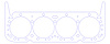 FOG-900174155, RCC Copper Head Gaskets Chevy 265-400CI SB V8, Bore: 4.155 in., Thickness: .070 in. - image 1