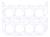 FOG-901774570, RCC Copper Head Gaskets Chevy Gen V/VI 496-502CI BB, Bore: 4.570 in., Thickness: .070 in. - image 1