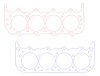 FOG-901954700 RCC Copper Head Gaskets, 4.700 in. Bore, 0.050 in. Thick, Rubber Coated Copper, BBC, AJPE DRCE-1 Pro Stock/Mod - image 1