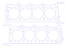 FOG-904043625 RCC Head Gaskets, 3.625 in. Bore, 0.040 in. Thickness, Rubber Coated Copper, Ford, Modular, SOHC Engine, Pair - image 1