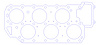 FOG-908353305 RCC Head Gasket, 3.305 in. Bore, 0.050 in. Thickness, Rubber Coated Copper, VW, VR6 Engine, Sold Individually - image 1