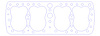 FOG-909843430, RCC Copper Head Gaskets 1938-1948 Ford Flathead V8, Bore: 3.430 in., Thickness: .040 in. - image 1