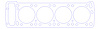 FOG-914453670, RCC Copper Head Gasket Mitsubishi 4G54 & G54B 2.6L I-4, Bore: 3.670 in., Thickness: .050 in. - image 1