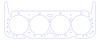 FOG-916254200 RCC Head Gaskets, 4.200 in. Bore, 0.050 in. Thickness, Rubber Coated Copper, Chevy Small Block, Pair - image 1