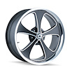 645-7765MBP 645-Series Wheel [Size: 17" x 7"] Matte Black Machined/Polished Finish - image 1
