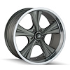 651-8861G 651-Series Wheel [Size: 18" x 8"] Gloss Grey Machined Finish - image 1