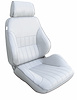 80-1000-53LS Rally Smoothback Recliner Seat, Left/Driver Side, White Vinyl - image 1