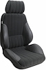 80-1000-71R Rally Recliner Seat, Right/Passenger Side, Black Vinyl Sides, Black Velour Insert - image 1