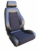 80-1100-71L Elite Recliner Seat, Left/Driver Side, Black Vinyl Sides, Black Velour Insert - image 1