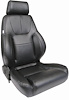 80-1200-51L Elite Lumbar Recliner Seat, Left/Driver Side, Black Vinyl