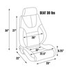 80-1200-54L Elite Lumbar Recliner Seat, Left/Driver Side, Beige Vinyl - image 2