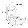 80-1500-52L Classic Recliner Seat, Left/Driver Side, Grey Vinyl - image 2