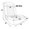 80-1550-53R Classic Lowback Recliner Seat, Right/Passenger Side, White Vinyl - image 2