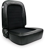 80-1550-71L Classic Lowback Recliner Seat, Left/Driver Side, Black Vinyl Trim, Black Velour Insert - image 1
