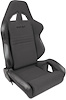 80-1600-61R Rave Recliner Seat, Right/Passenger Side, Black Velour - image 1