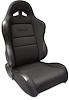 80-1606-61L Sportsman Recliner Seat, Left/Driver Side, Black Velour Inside, Black Velour Wings & Side Bolsters - image 1