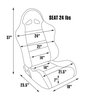 80-1610-51R Sportsman Recliner Seat, Right/Passenger Side, Black Synthetic Leather - image 2