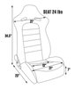 80-1612-51 Spider Recliner Seat, Common Seat Black Vinyl - image 2