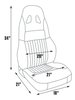 80-1614-51L Series 1614 Recliner Seat, Left/Driver Side, Black Vinyl - image 2