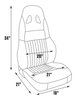 80-1614-51R Series 1614 Recliner Seat, Right/Passenger Side, Black Vinyl - image 2