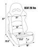 80-1615-51 Sportsman Pro Recliner Seat, Black Vinyl - image 2