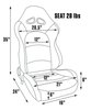 80-1616-51L Evolution Recliner Seat, Left/Driver Side, Black Vinyl - image 2