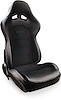 80-1616-71L Evolution Recliner Seat, Left/Driver Side, Black Vinyl Trim, Black Velour Center - image 1