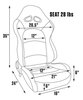 80-1616-71R Evolution Recliner Seat, Right/Passenger Side, Black Vinyl Trim, Black Velour Center - image 2