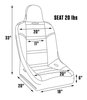 80-1620-51 Terrain Fixed-Back Seat, Black Vinyl - image 2
