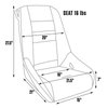 80-1630-51 Bomber Fixed-Back Seat, Black Vinyl - image 2