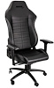 80-1725-51-O Office Sport Office Chair Seat, Black Vinyl, White Stitching - image 1