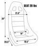 80-1785-58 Pro-X Fixed-Back Seat, Black Velour - image 2