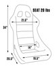 80-1790-62 Pro Sport Fixed-Back Seat, Grey Velour - image 2