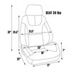 80-1000-51L-DLX Rally DLX Recliner Seat, Left/Driver Side, Black Vinyl - image 2