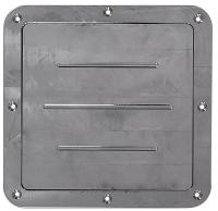 Billet Gas Door GM Square-Body Pickup Truck, Bed Floor Mount - Machined Finish