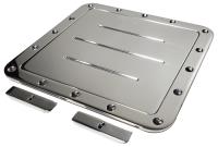 Billet Gas Door Universal Truck Bed Floor Mount - Polished Finish