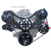 Serpentine Front Drive Belt Kit for Big Block Chevy Engines [Black, w/ A/C, Power Steering & Water Pump]