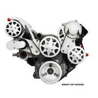 FDS-LS7-901 Front Drive System for LS7 [With Tuff Stuff Water Pump, Bright Dip Anodize, w/ AC and Power Steering]