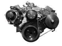 Serpentine Conversion Kit for Small Block Chevy [Black Anodized]