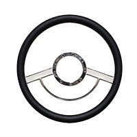 SW-06-G-P Steering Wheel [Gray Wrap, Polished Finish]