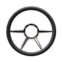 SW-09-B Steering Wheel [Beige Wrap, Machined Finish]