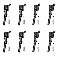 OE Replacement Ignition Coil and Spark Plug Kit, 1998-2008 Ford F-150/E-150/Expedition
