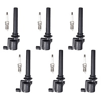 OE Replacement Ignition Coil and Spark Plug Kit, Mercury Mariner/Montego/Sable