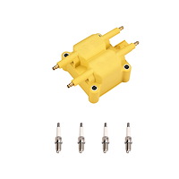 High-Performance Ignition Coil and Spark Plug Kit for 1995-2010 Mopar TJ L4 V10